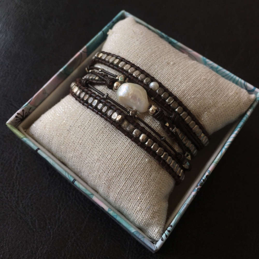 Nakamol Chicago Leather Wrap Bracelet